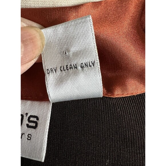 Chicos Travelers Velvet Burnout Kimono Silk Blend Slinky Cardigan Boho Size 2 L - Picture 9 of 10